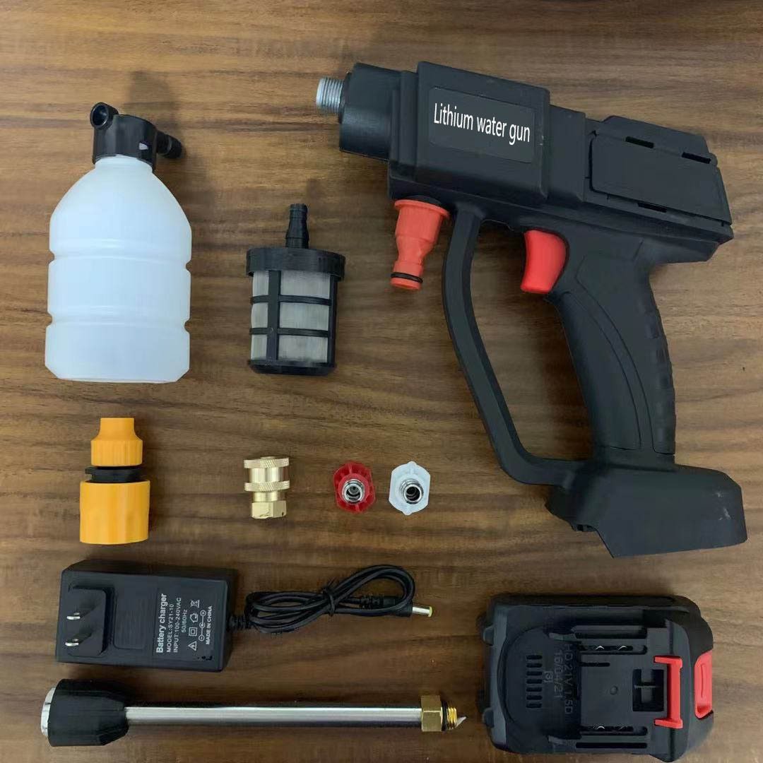 High Pressure Car Washing Machine Wireless Lithium Battery Portable Electric Household Rechargeable Water Gun - Image 2