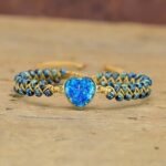 Woven Love Blue Opal Friendship Love Bracelet